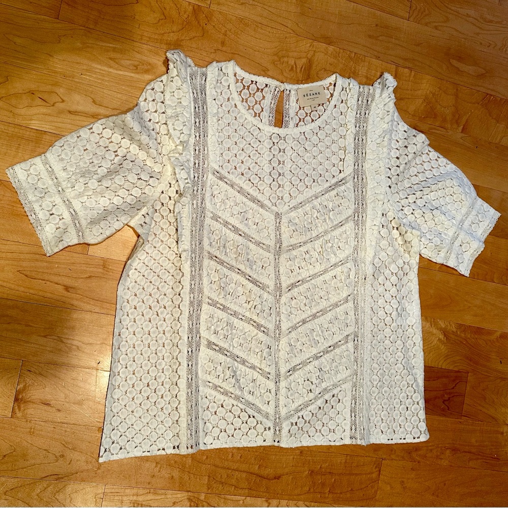 Sézane lace top NWOT